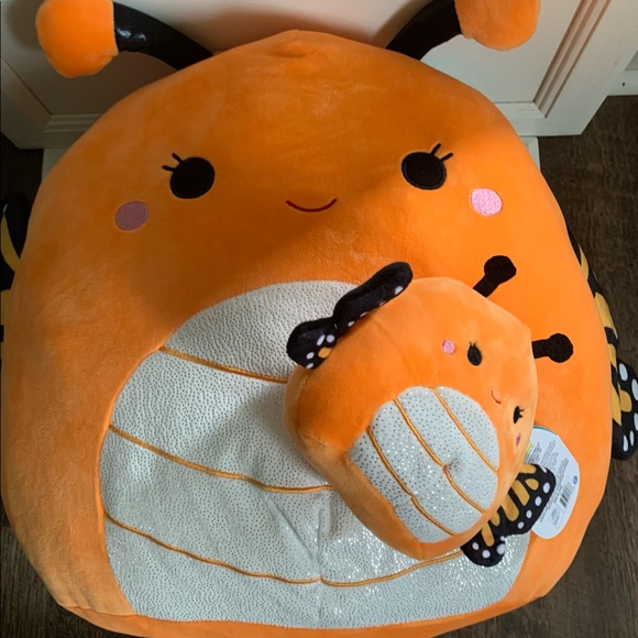 SQUISHMALLOWS MONY THE MONARCH BUTTERFLY SET 16-20”& 5” Rare Limited Edition NWT - Picture 1 of 16